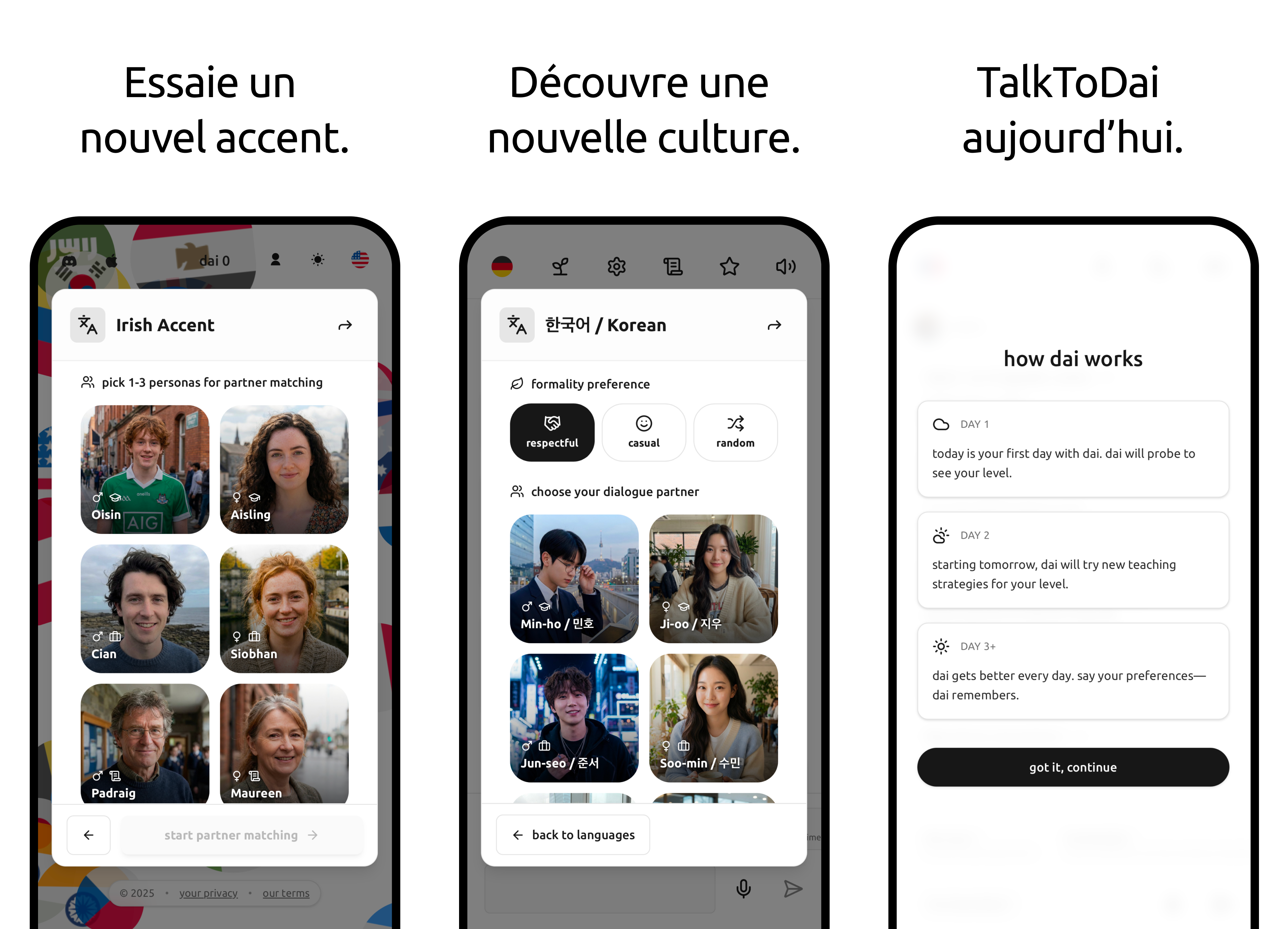 Learn English - TalkToDia AI language learning app screenshot 3. Practice English conversation, improve speaking fluency, and master pronunciation with personalized AI tutoring.